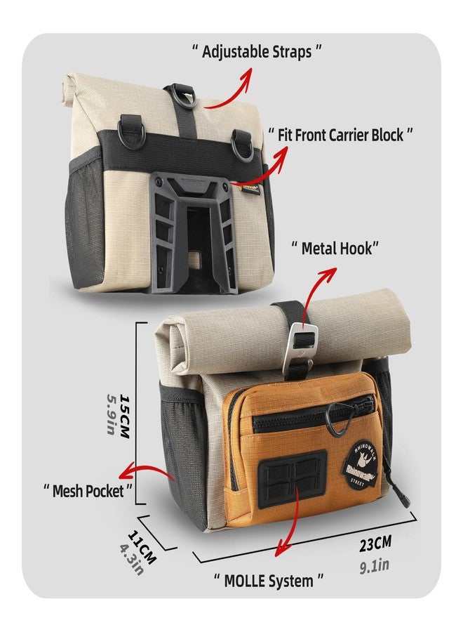 Rhinowalk Bicycle Handlebar Bag Quick Release Front Bag for Brompton Folding Bike Bicycle Bag with Shoulder Strap Rain Cover - Image 2
