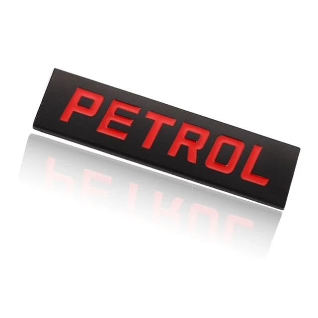 AutoBizarre 3D Raised Petrol Metal Monogram Emblem Badge Sticker for All Cars & Bikes (Black Red) - Image 5