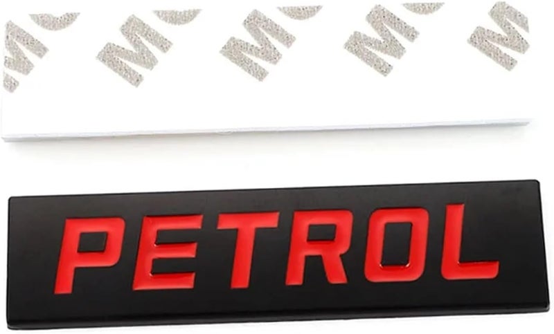 AutoBizarre 3D Raised Petrol Metal Monogram Emblem Badge Sticker for All Cars & Bikes (Black Red) - Image 4