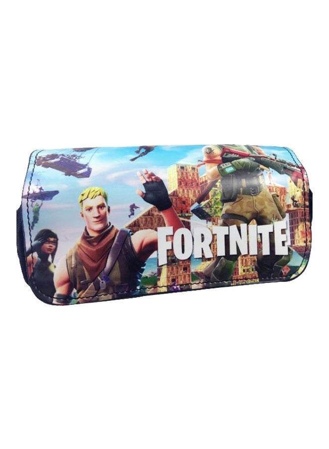 Fortnite Pencil Case Blue/Green/Yellow - Image 1