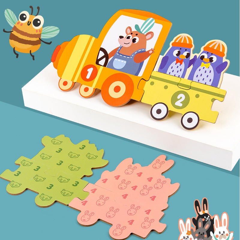 Ladder Digital Cognitive Puzzle Children'S Educational Early Education Intelligence Development Teaching Aids Big Scene Animal Enlightenment Toys - Image 4