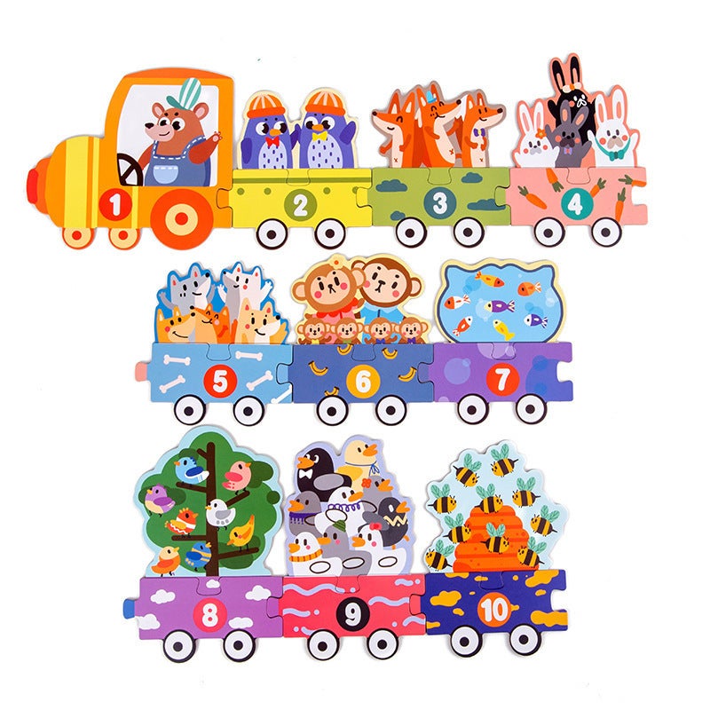 Ladder Digital Cognitive Puzzle Children'S Educational Early Education Intelligence Development Teaching Aids Big Scene Animal Enlightenment Toys - Image 5