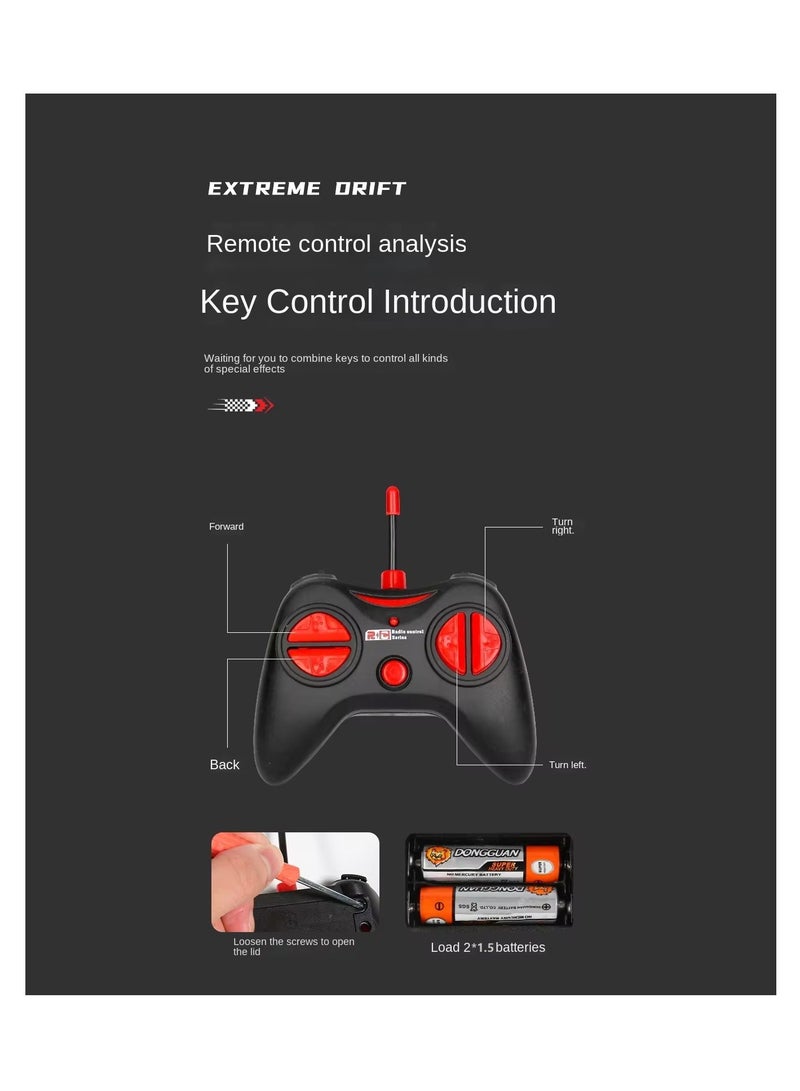 Toyland سيارة سباق قابلة لإعادة الشحن تعمل بالتحكم عن بعد بمقياس 1:24 و4WD ومزودة بإضاءة ديناميكية للأطفال - Image 5
