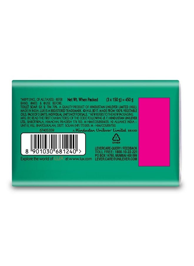 Lux - Fresh Glow Plus Lotus Vitamin C+ Mint Soap Bar 3 X 150 G - Image 1