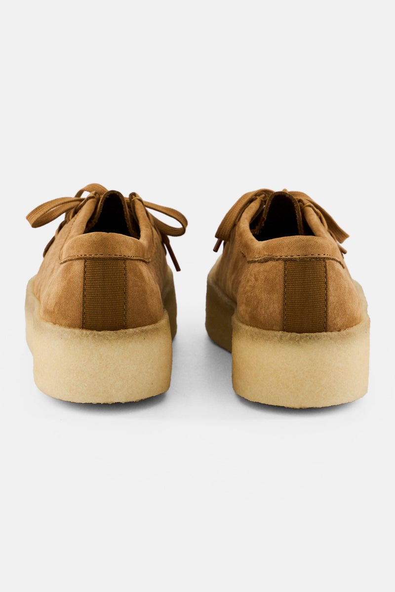 clarks Women Standard Wallabee Cup Lace Up Casual Shoes, Tan - Image 2