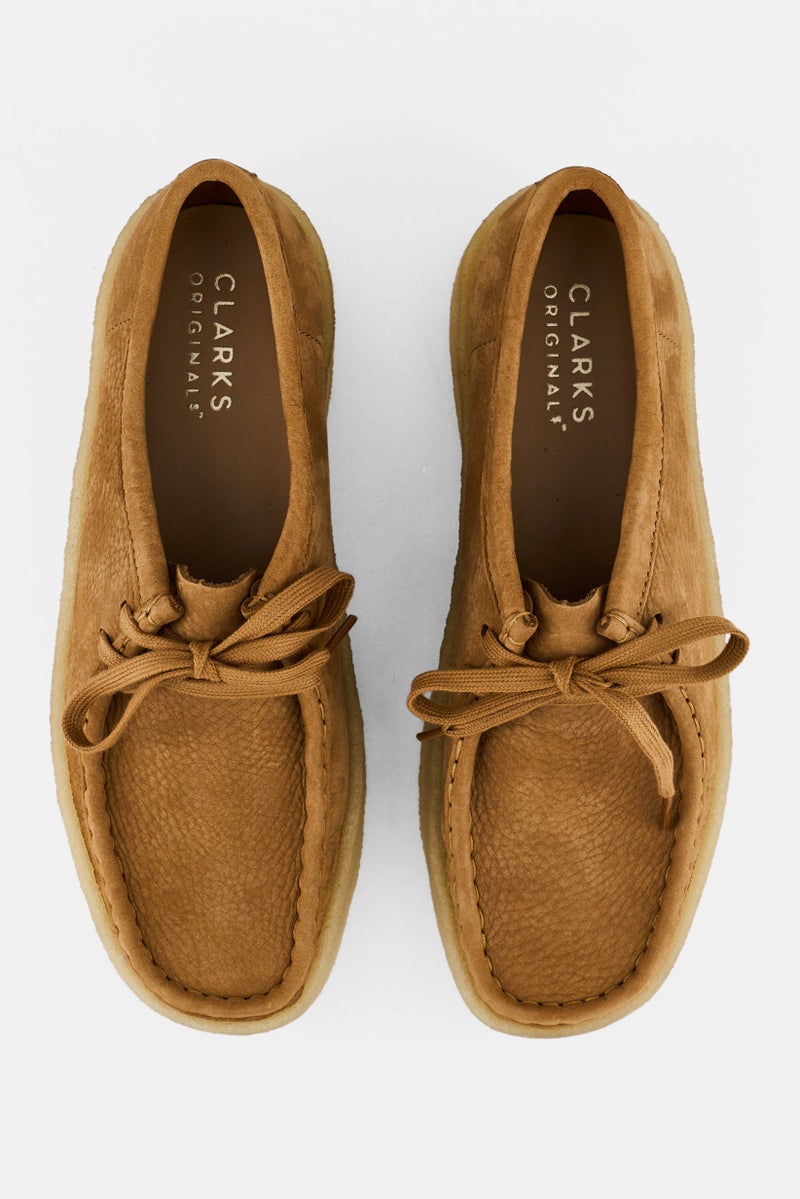clarks Women Standard Wallabee Cup Lace Up Casual Shoes, Tan - Image 3