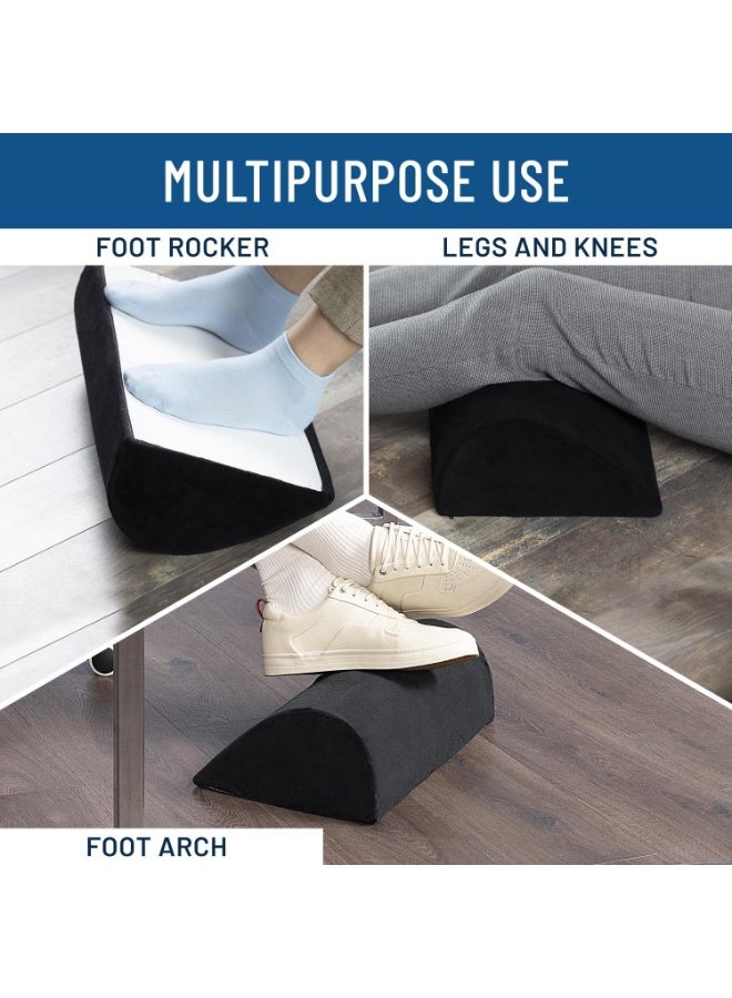 والالا مسند قدم تحت المكتب، مسند قدم قابل للتعديل من إسفنج الذاكرة، مسند قدم، وسادة تدليك للقدم، مسند دعم للساق مريح طوال اليوم للاستخدام في المكتب والألعاب - Image 4