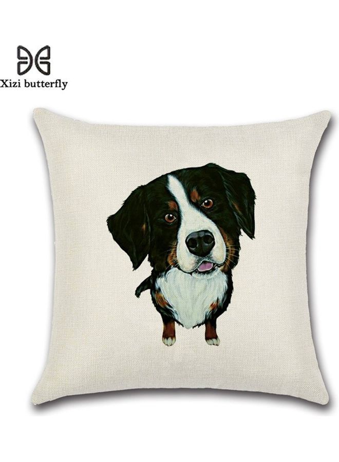 NIBEMINENT Cartoon Sketch Dog Printed Cushion Cover Multicolour
