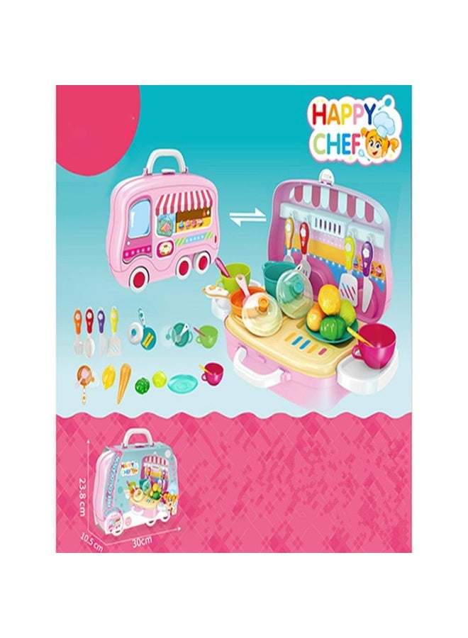 حديقة الألعاب مجموعة ألعاب المطبخ المحمولة للأطفال – حقيبة طهي صغيرة مع أدوات، فواكه وخضروات للبنات - Image 5