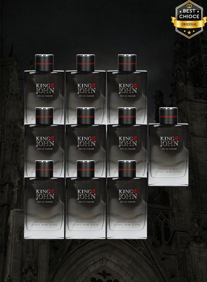 Alrehab 10 Pieces King John Silver Perfume 100ml EDP - Image 1