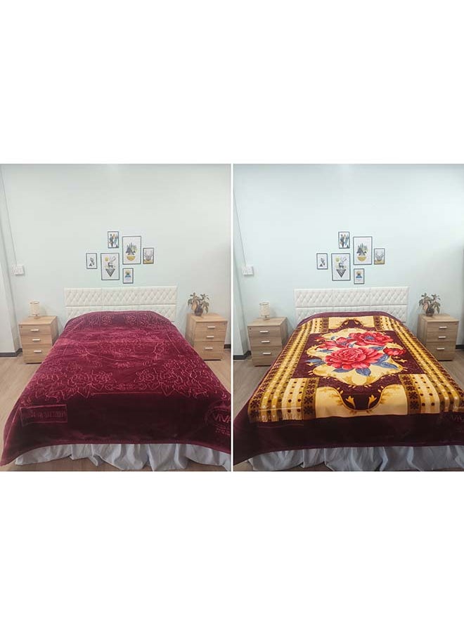 Viva - Viva Max Reversible Design Embossed Raschel Blankets 18lbs  (MADE IN VIETNAM) - Image 1