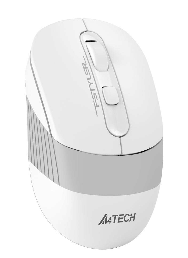 A4TECH Fstyler Dual-Functions Rechargeable Air Mouse FG10CS Air2, [Desk+Air] Bluetooth & 2.4GHz, Consistent Wireless Stability, USB Type-C Charging Cable, Windows 7/8/8.1/10/11, Grayish White  - Image 2