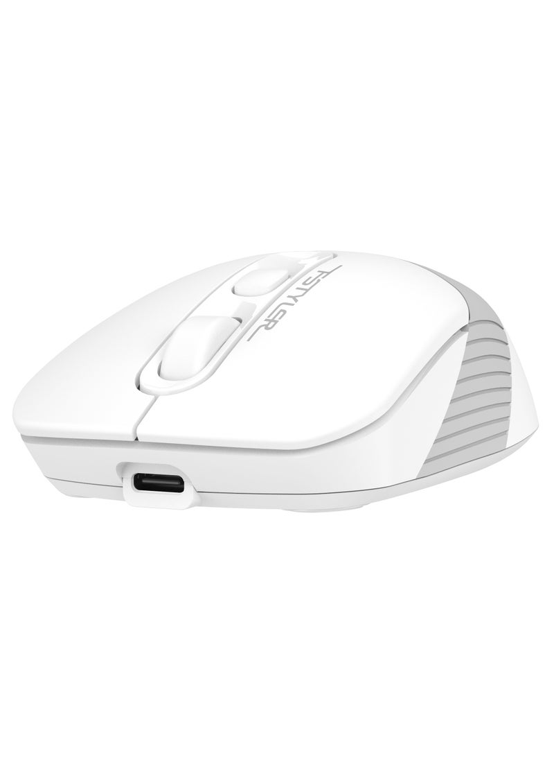 A4TECH Fstyler Dual-Functions Rechargeable Air Mouse FG10CS Air2, [Desk+Air] Bluetooth & 2.4GHz, Consistent Wireless Stability, USB Type-C Charging Cable, Windows 7/8/8.1/10/11, Grayish White  - Image 5