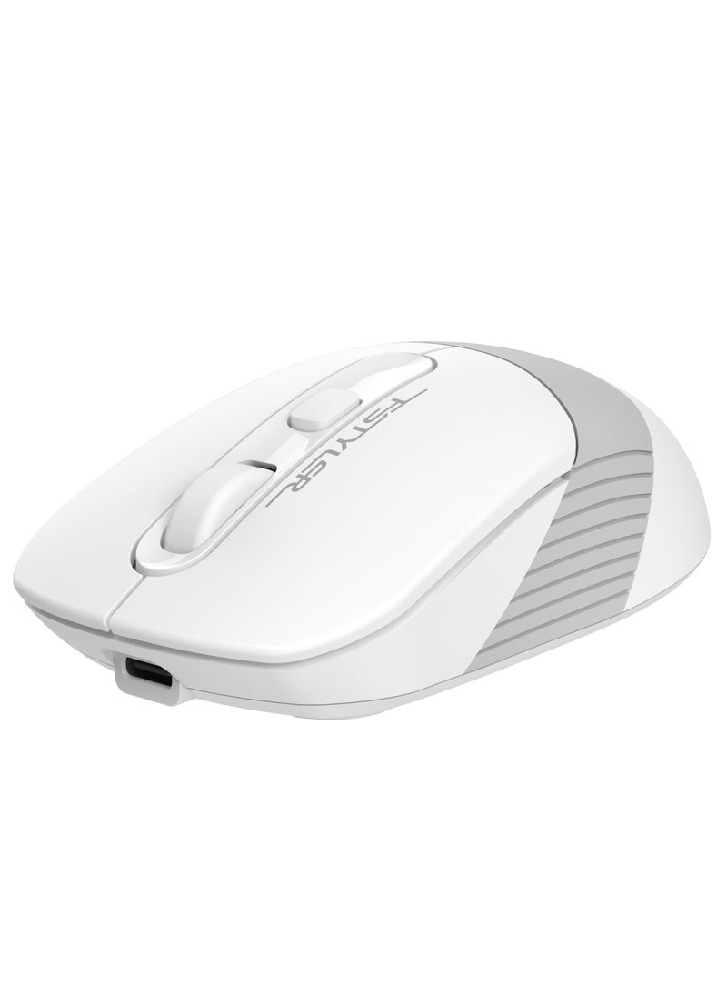 A4TECH Fstyler Dual-Functions Rechargeable Air Mouse FG10CS Air2, [Desk+Air] Bluetooth & 2.4GHz, Consistent Wireless Stability, USB Type-C Charging Cable, Windows 7/8/8.1/10/11, Grayish White  - Image 3