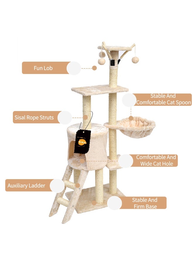 MaBaby Cat Tree Cat Climbing Frame Cat House Cat Scratch Post for Kitten Play and Rest - Image 2