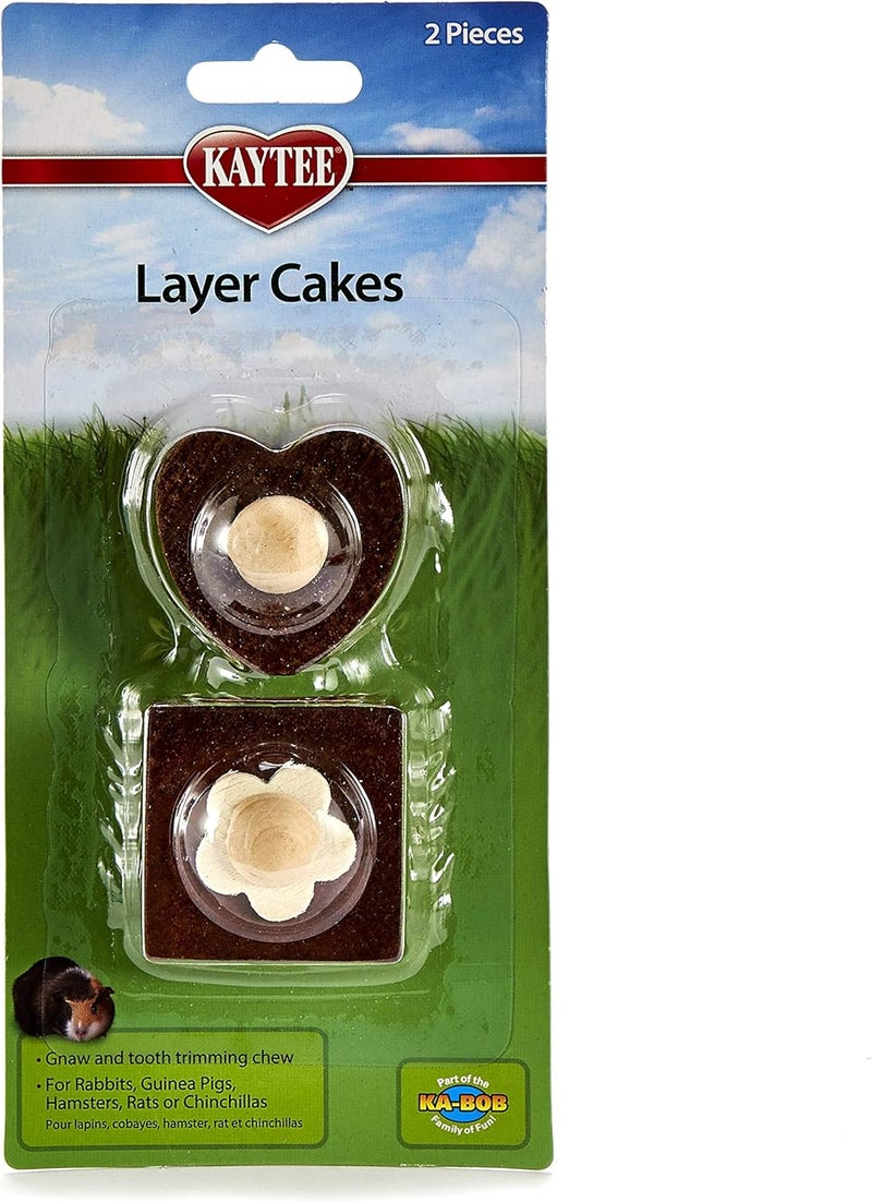 Kaytee Hardness boosted processed substance Kaytee Chew Toy Layer Cakes For Guinea Pigs, Hamsters, Rabbits, Pet Rats and Chinchillas, 2 Count Diverse application fit - Image 1