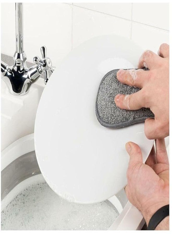 Vortipu Multi-Purpose Scrub Sponges for Kitchen Non-Scratch Microfiber Sponge Along with Heavy Duty Scouring Power - Effortless Cleaning of Dishes, Pots and Pans All at Once (Pack of 4) - Image 2