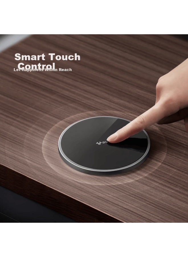 Bull Electric Smart Lifting/concealed/embedded/multifunctional Socket For Office, Kitchen, Conference Room Desktop 4 Outlets With Five Holes + 2 Usb Ports Obsidian Black Gn-sd104u - Image 4