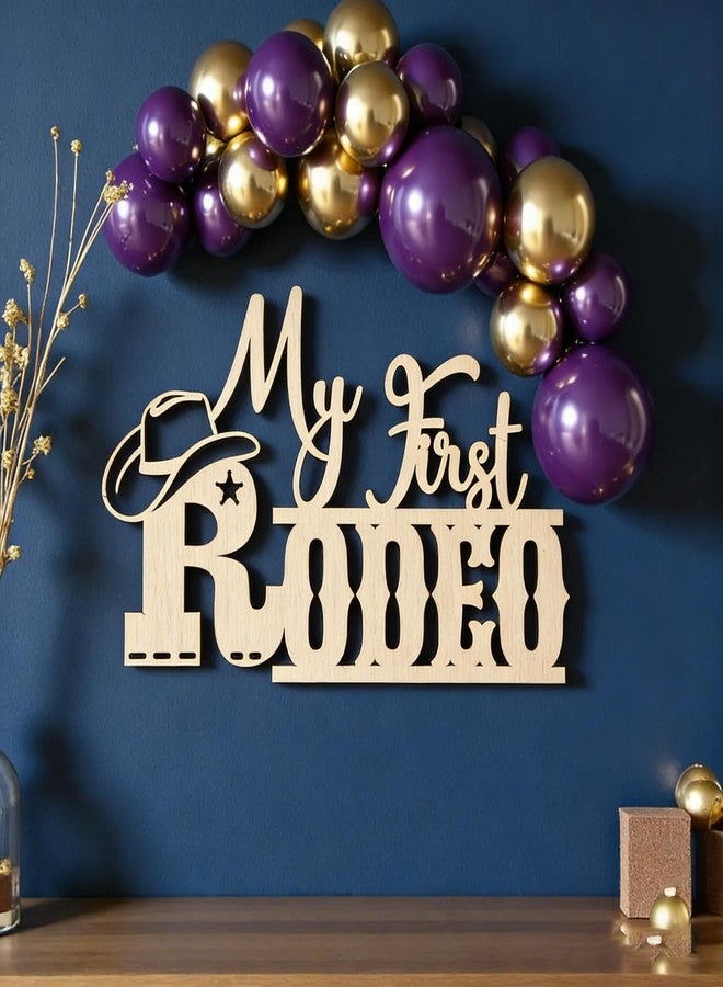 QENWWENG Western Cowboy 1st Birthday Decorations,My First Rodeo Birthday Party Supplies,1st Rodeo Sign for Backdrop for for One Year Old Boy or Girl Party - Image 1