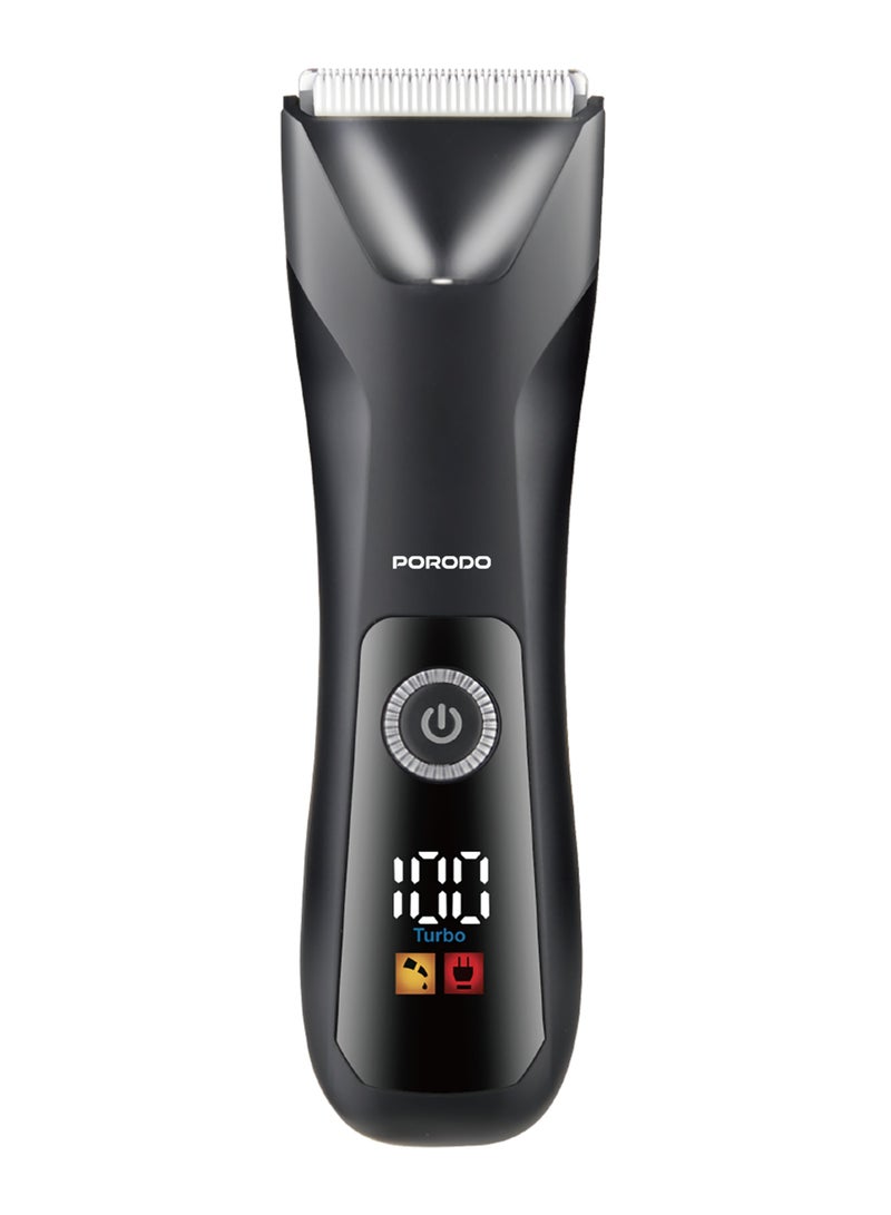 porodo Lifestyle Full-Body Grooming Kit for Beard, Hair and Body / Wet & Dry Shaving / Body Shaver with 1.5Hours Working Time / Trimmer with 600mAh Battery / Washable Body / 2/3/4mm and 6/7/8mm Combs - Black  - Image 5