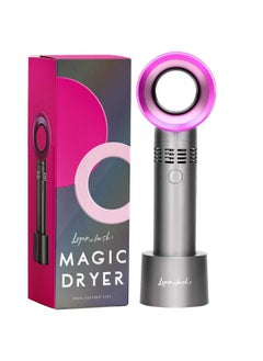 Lyon lash Portable Usb Rechargeable Bladeless Mini Fan/Air Conditioning Blower/Handheld Cooling Dryer Essential Eyelash Extension Supplies Dries Glue/Adhesive Rapidly (Nickel/Fuchsia Pink)  - Image 1
