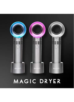 Lyon lash Portable Usb Rechargeable Bladeless Mini Fan/Air Conditioning Blower/Handheld Cooling Dryer Essential Eyelash Extension Supplies Dries Glue/Adhesive Rapidly (Nickel/Fuchsia Pink)  - Image 3
