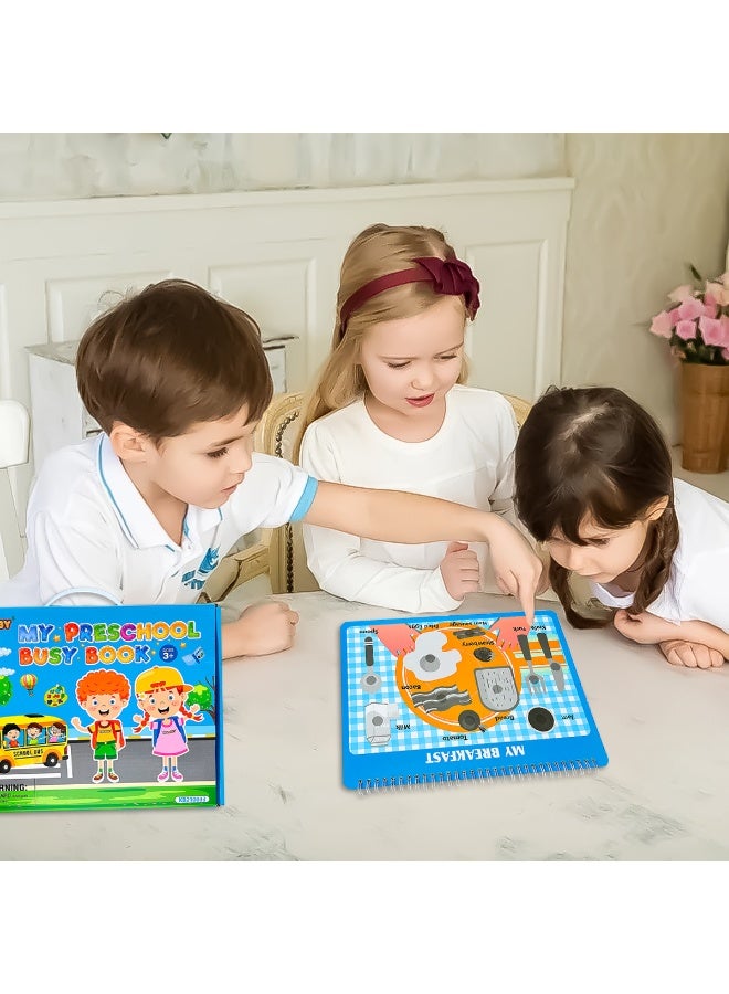 1 set of 12 themed early childhood enlightenment educational toys, repeated sticky books, children's busy books, interactive quiet books suitable for children's early learning (including 1 gift box, 4 stickers, 1 book, and 12 corresponding theme stickers) - Image 4