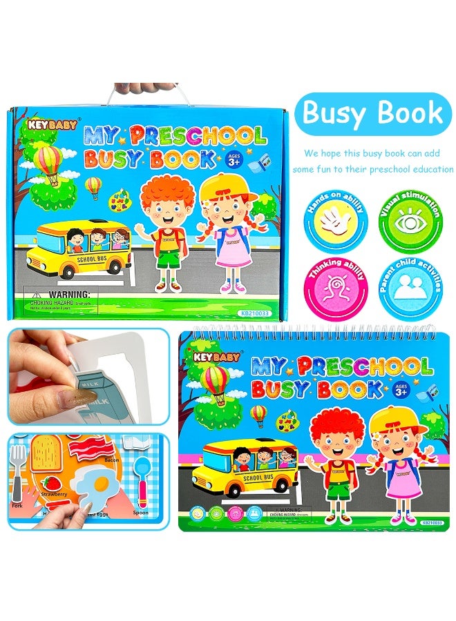 1 set of 12 themed early childhood enlightenment educational toys, repeated sticky books, children's busy books, interactive quiet books suitable for children's early learning (including 1 gift box, 4 stickers, 1 book, and 12 corresponding theme stickers) - Image 2