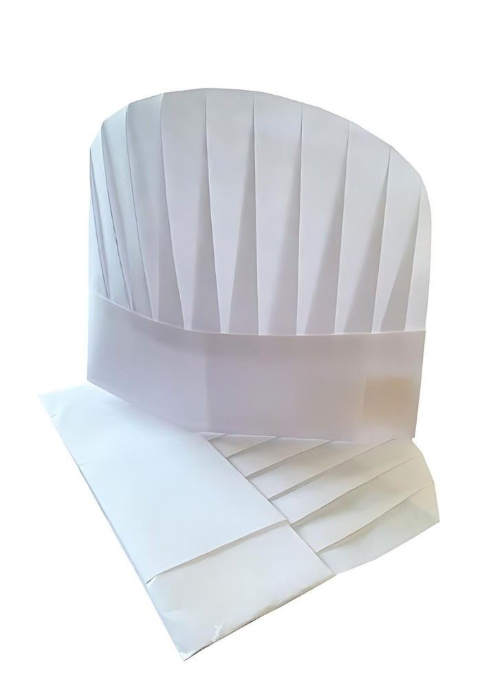 Generic 2 Pieces Chef Hats Non-Woven Paper Fiber for Adults and Kids  - Image 1