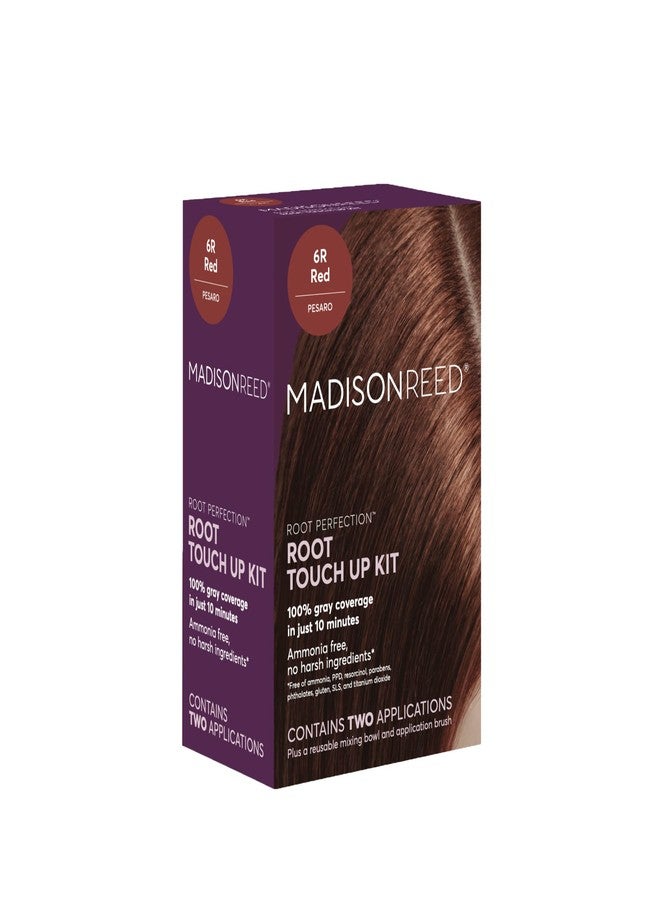 Madison Reed مديسون ريد لمسة جذر الكمال الدائمة، أحمر 6R بيزارو، 10 دقائق لتغطية 100% من الجذور الرمادية، صبغة شعر خالية من الأمونيا، تطبيقين - Image 1