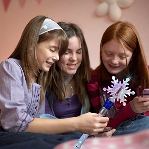 Fleeting Time Light Up Frozen Snowflake Wand Snowflake Spinning WandsMagic Wand Rotating Toy for Girls and Boys Magic Princess Sensory ToysChristmas Birthday Gift Blue - Image 5