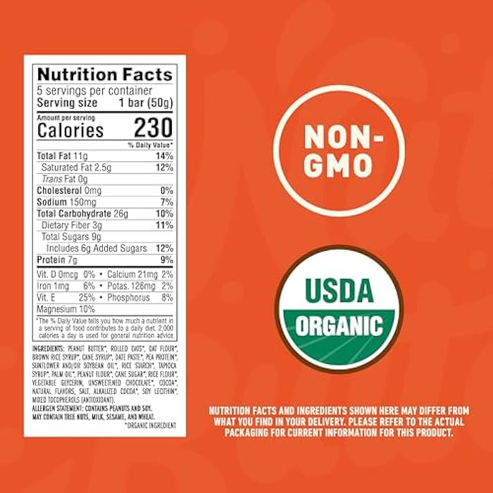 Clif Bar CLIF Nut Butter Bar - Variety Pack - Peanut Butter Filled Energy Bars - Non-GMO - USDA Organic - Plant-Based - Low Glycemic - 1.76 oz. (12 Count) - Image 2