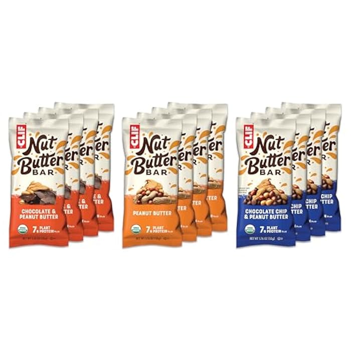 Clif Bar CLIF Nut Butter Bar - Variety Pack - Peanut Butter Filled Energy Bars - Non-GMO - USDA Organic - Plant-Based - Low Glycemic - 1.76 oz. (12 Count) - Image 1
