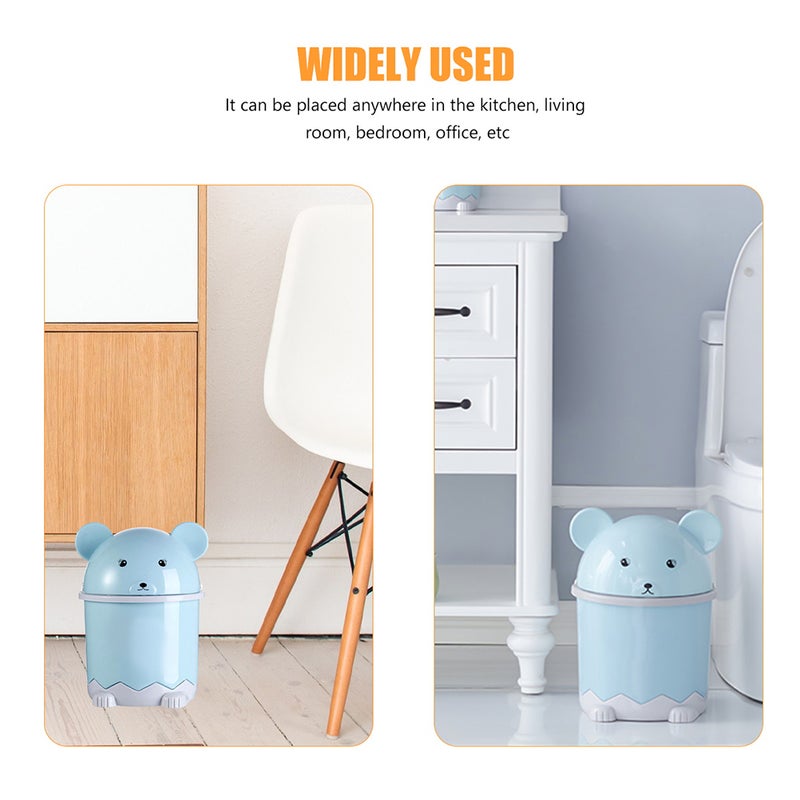 2pcs Cartoon Animal Trash Can Desktop Trash Can Tiny Garbage Can Lovely Garbage Can - Image 5