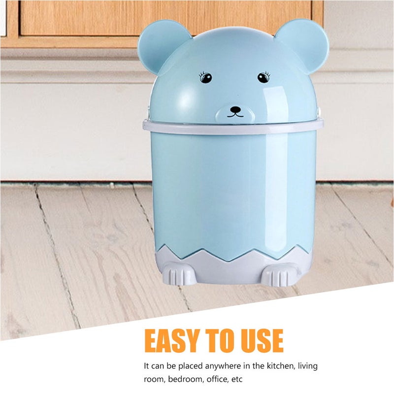 2pcs Cartoon Animal Trash Can Desktop Trash Can Tiny Garbage Can Lovely Garbage Can - Image 3