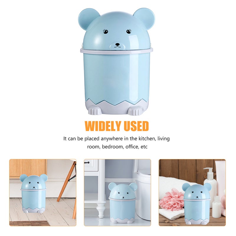 2pcs Cartoon Animal Trash Can Desktop Trash Can Tiny Garbage Can Lovely Garbage Can - Image 2