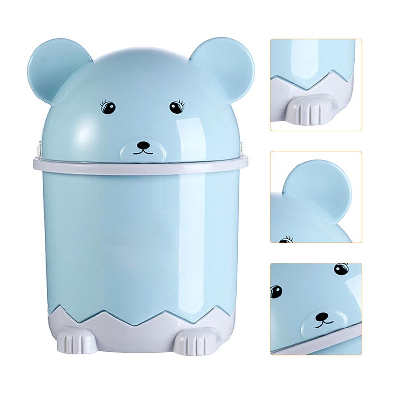 2pcs Cartoon Animal Trash Can Desktop Trash Can Tiny Garbage Can Lovely Garbage Can - Image 1