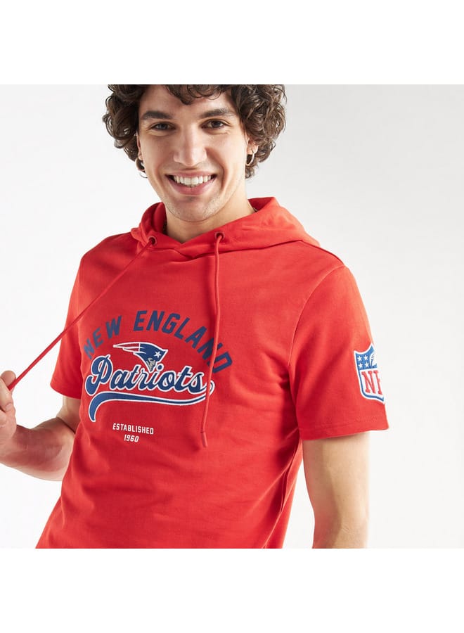Splash FAV New England Patriots Print NFL League Hooded T-shirt  - Image 4