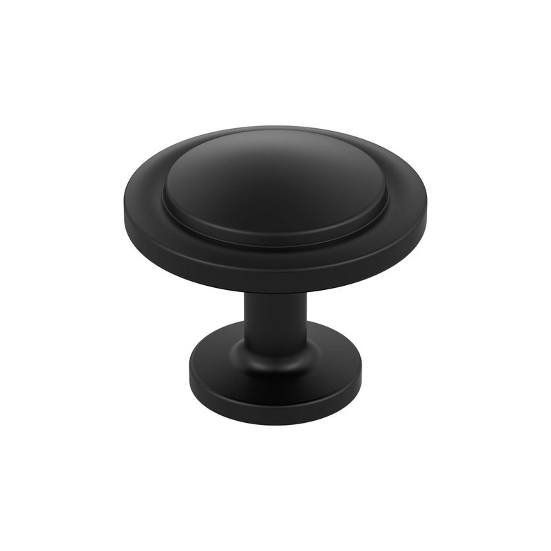 Amerock 10BX37025MB Matte Black Cabinet Knob 1316 inch 30mm Diameter 10 Pack Loop Furniture Hardware - Image 2