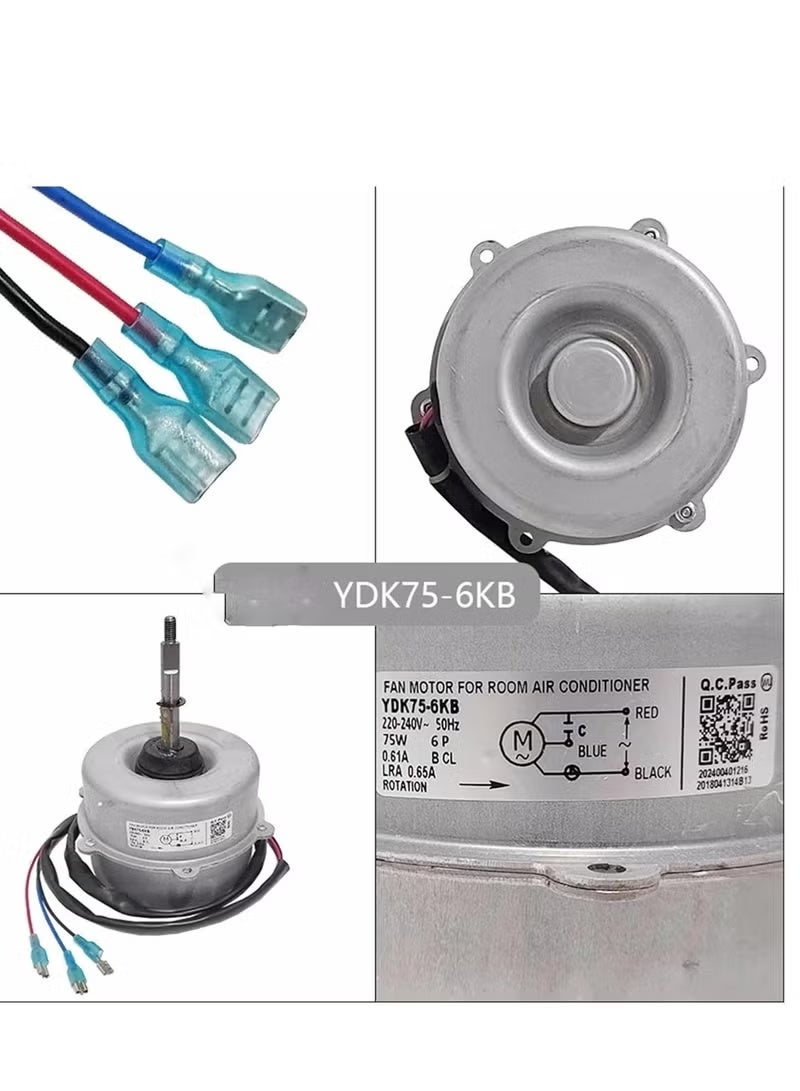 YDK AC Outdoor Unit Heat Dissipation Fan Motor YDK75-6KB Single Asynchronous Motor - Image 3