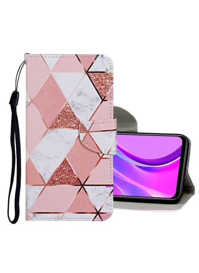 HuHa Case Cover For Xiaomi Redmi 9C Colored Drawing Pattern Horizontal Flip Leather Case with Holder & Card Slots & Wallet Marble 