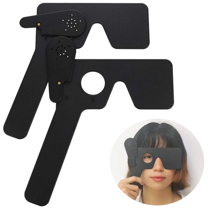 2 Pack Ophthalmic Eye Occluder for Ophthalmologists Optometrists and Orthoptists Eye Exam Tool Black