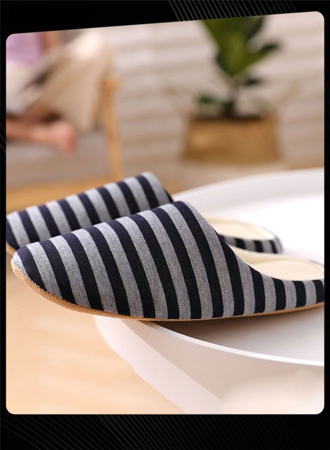 أوتاد حذاء مسطح من دون رباط مانع للانزلاق أسود/ رمادي - Image 2