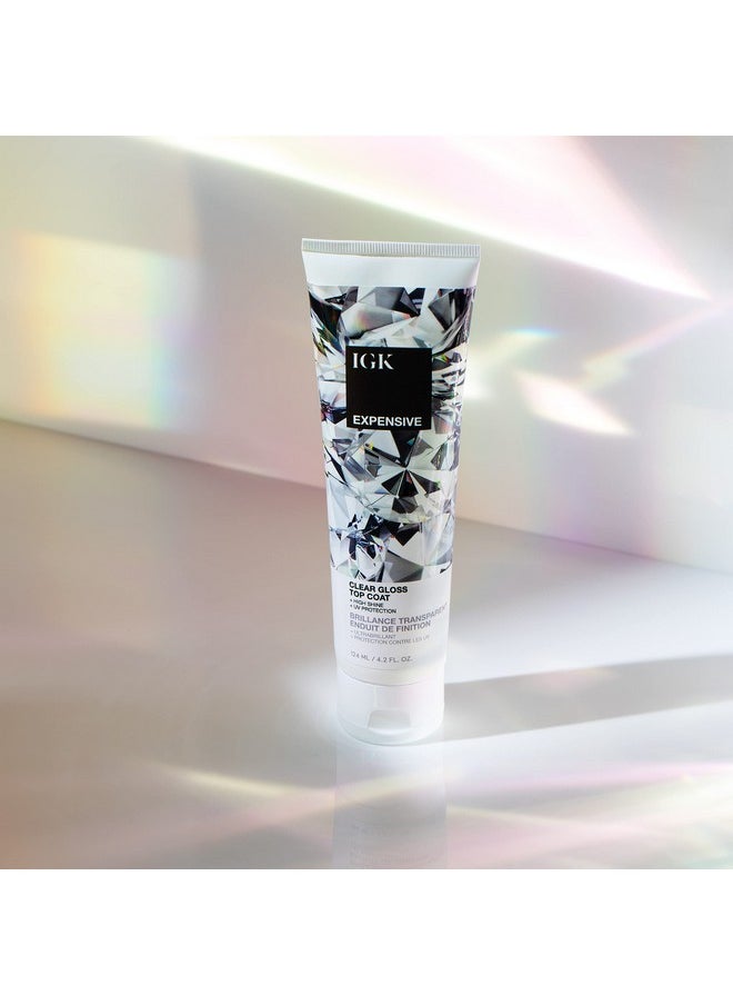 iGK Expensive Clear Gloss Top Coat ; Shine + Strengthen + Smooth ; Vegan + Cruelty Free ; 4.2 Oz  - Image 4