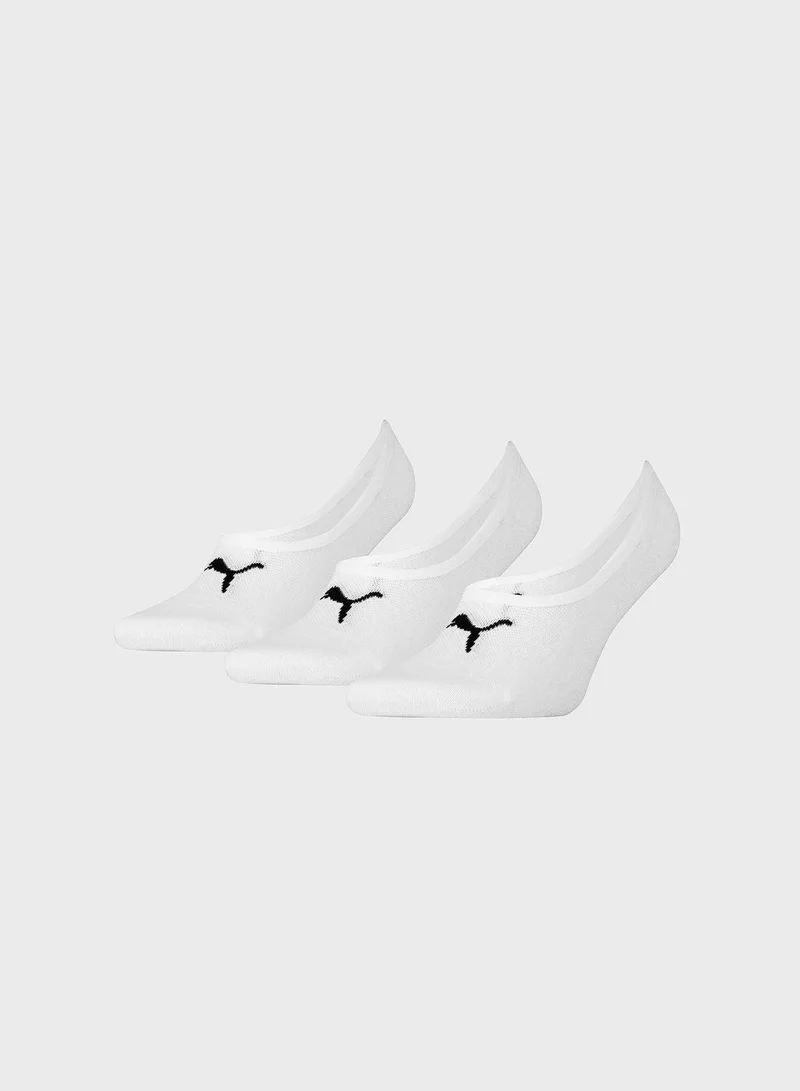 PUMA 3 Pack Logo No Show Socks