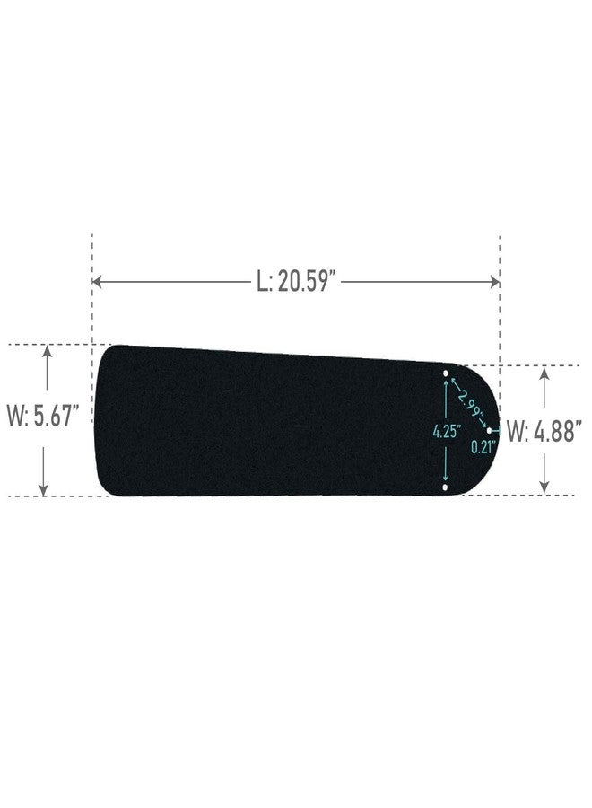 Craftmade B552P-OFB Outdoor Plus Fan Blades Replacement 52-Inch, Flat Black, Set of 5 - Image 2