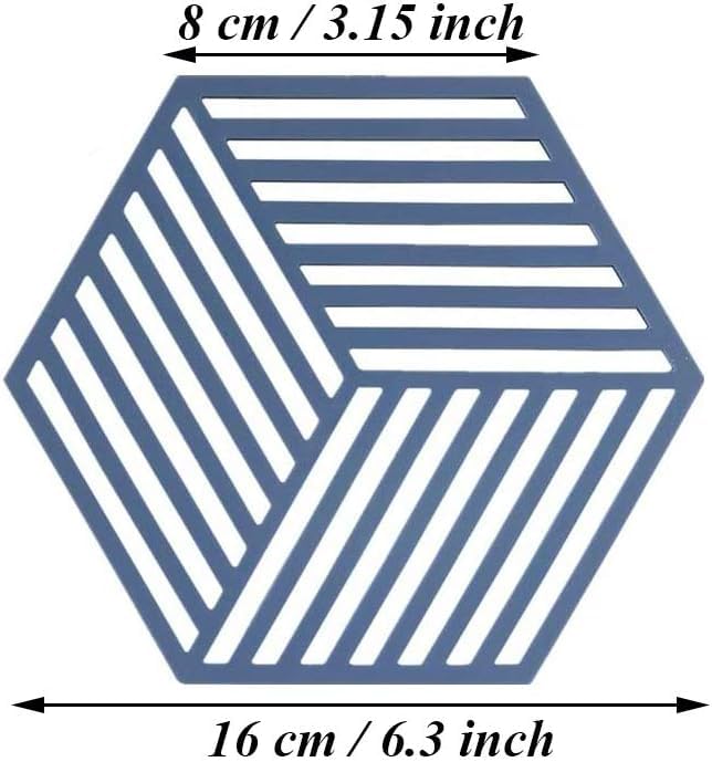Potency Silicone Trivet Mats, Silicone Coasters Insulation Pad for Hot Pots, Pans, Dishes, Cups, Set of 4 (Mix Color & Pattern) - Image 3