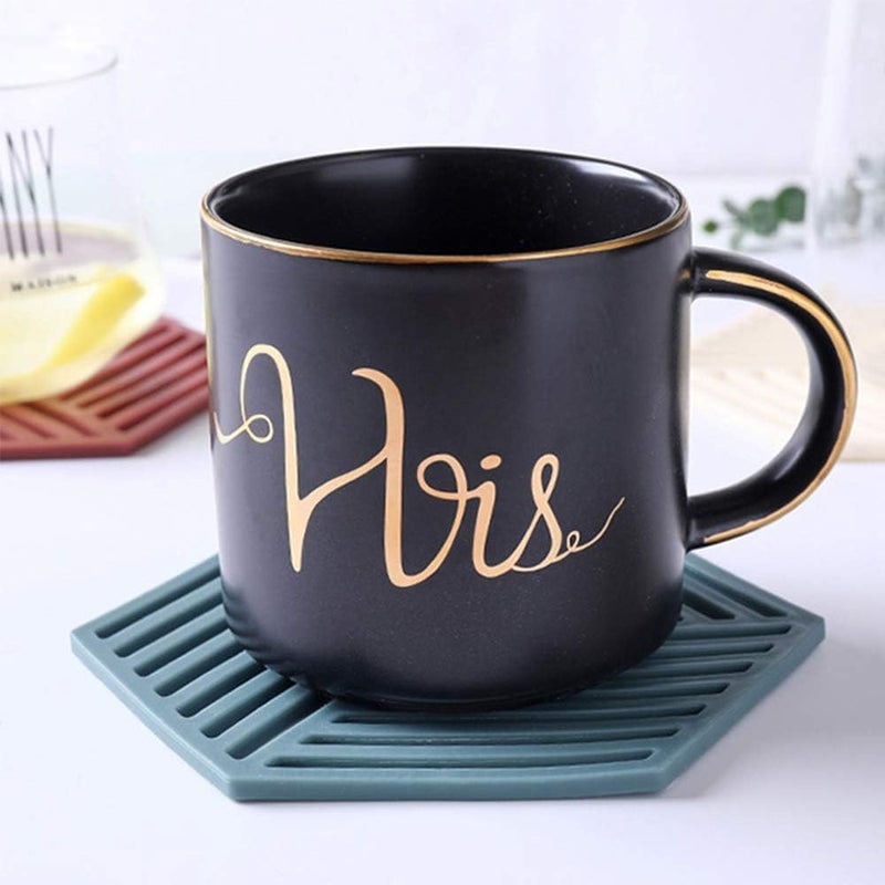 Potency Silicone Trivet Mats, Silicone Coasters Insulation Pad for Hot Pots, Pans, Dishes, Cups, Set of 4 (Mix Color & Pattern) - Image 5