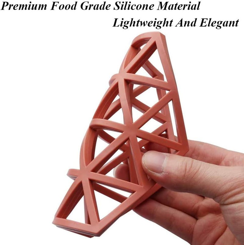 Potency Silicone Trivet Mats, Silicone Coasters Insulation Pad for Hot Pots, Pans, Dishes, Cups, Set of 4 (Mix Color & Pattern) - Image 4