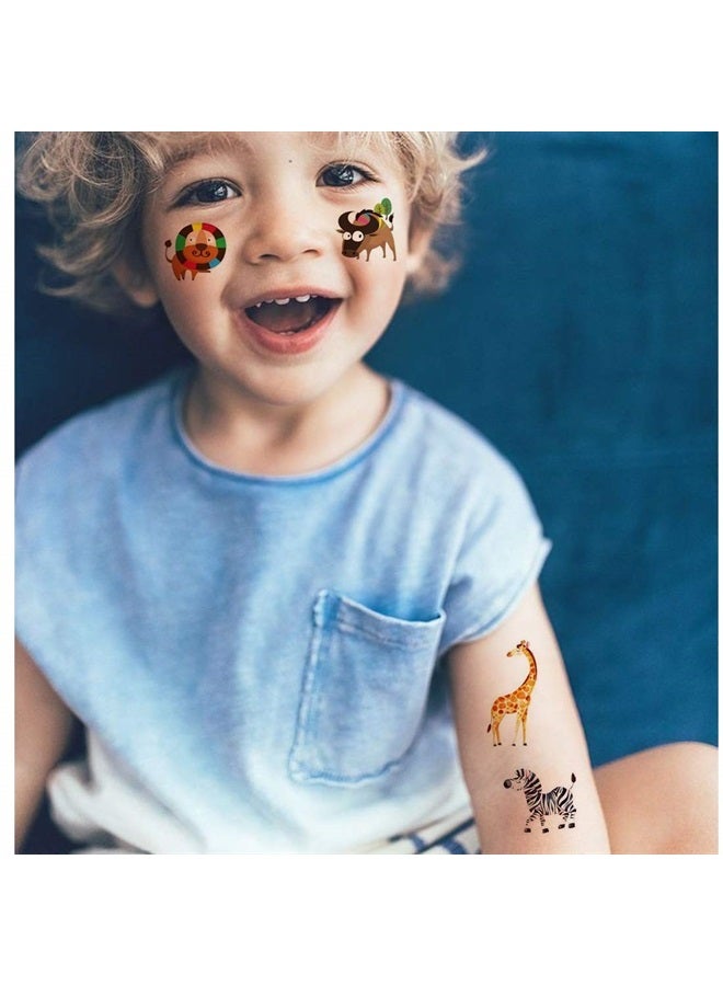 Ooopsiun Zoo Animals Temporary Tattoos for Kids- 100 Tattoos, Animals Birthday Party Decorations Supplies Favors for Kids Boys Girls - Image 3
